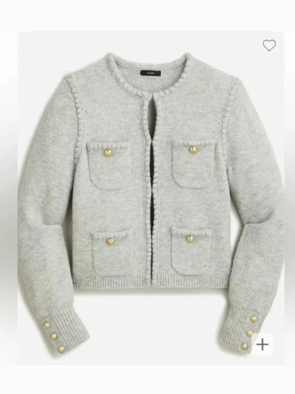 J.Crew Odette Sweater Lady Jacket Gray XS